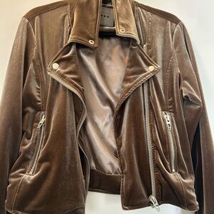 BLANK NYC Brown Velvet Women's Jacket XS